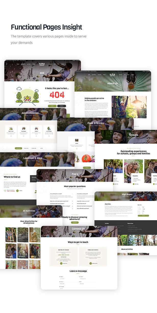 Winwood - Outdoor Adventure WordPress Theme - Inner Pages