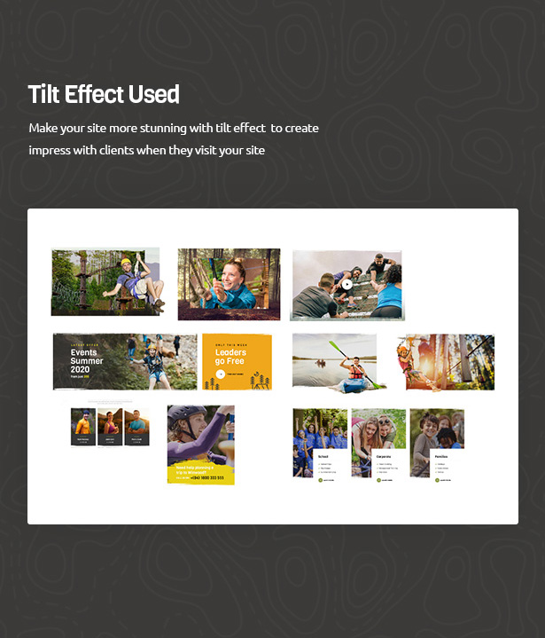 Winwood - Outdoor Adventure WordPress Theme - Tilt Effects