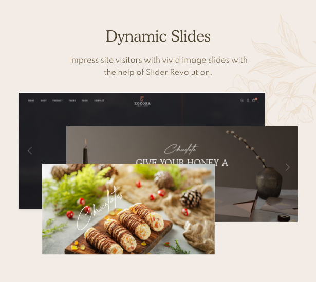 Xocora - Food Bakery WooCommerce WordPress Theme - Dynamic Slides