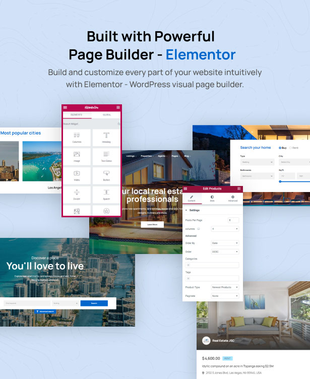 Zihom Real Estate WordPress Theme Elementor