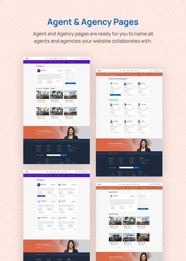 Zihom Real Estate WordPress Theme - Agency Page