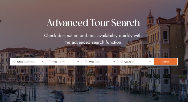 Zourney - Travel Tour Booking WordPress Theme - tour search