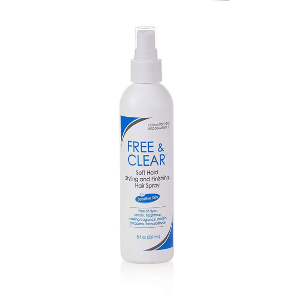 Free & Clear Firm Hold Hairspray | Fragrance and Gluten Free | For Sensitive Skin | 8 Ounce