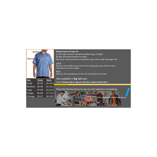 Dickies Men's Short Sleeve Work Shirt - Image 3