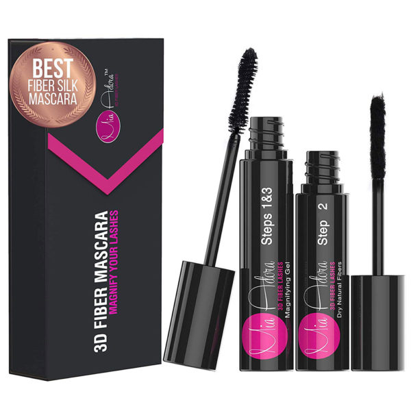 400X Silk Fiber Lash Mascara by Mia Adora - Best Way to Add Volume & Length to Your Natural Eyelashes Instantly - Waterproof Smudge-proof Tear-proof Non-toxic Hypoallergenic Cruelty Free (Black)