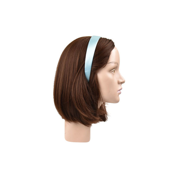 Black 1 Inch Satin Hard Headband - Image 2