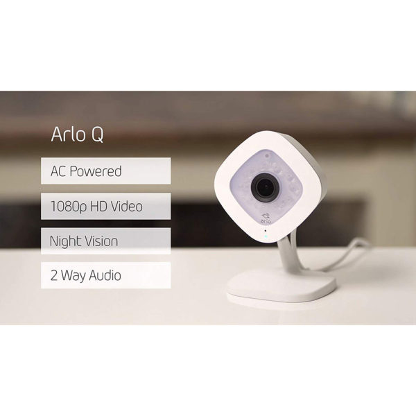 Arlo Q Ãu0082 Wired, 1080p HD Security Camera | Night vision, Indoor only, 2-Way Audio | Cloud Storage Included | Works with Alexa (VMC3040) - Image 2