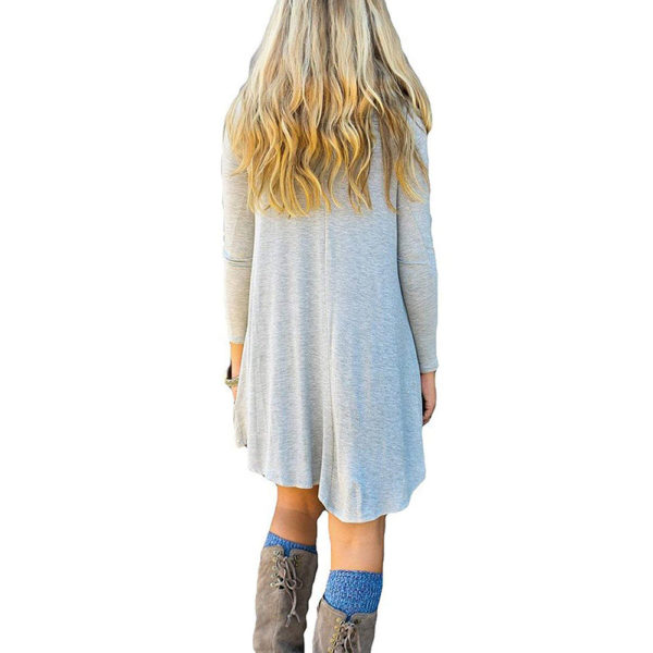 DEARCASE Women's Long Sleeve Casual Loose T-Shirt Dress - Image 2