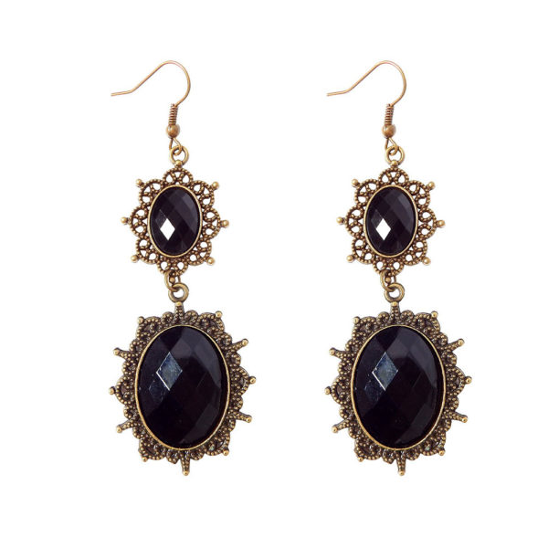 RareLove Lolita Red Rhinestone Teardrop Chandelier Dangle Earrings