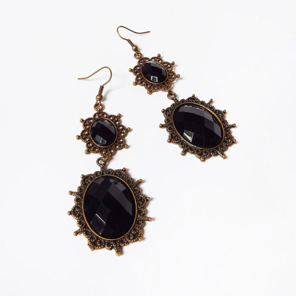 RareLove Lolita Red Rhinestone Teardrop Chandelier Dangle Earrings - Image 3