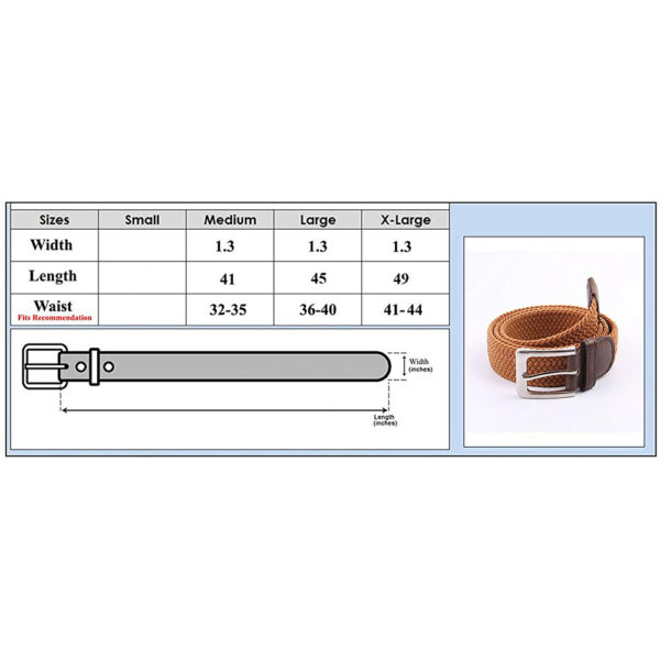 Canvas Elastic Fabric Woven Stretch Multicolored Braided Belts - Image 4