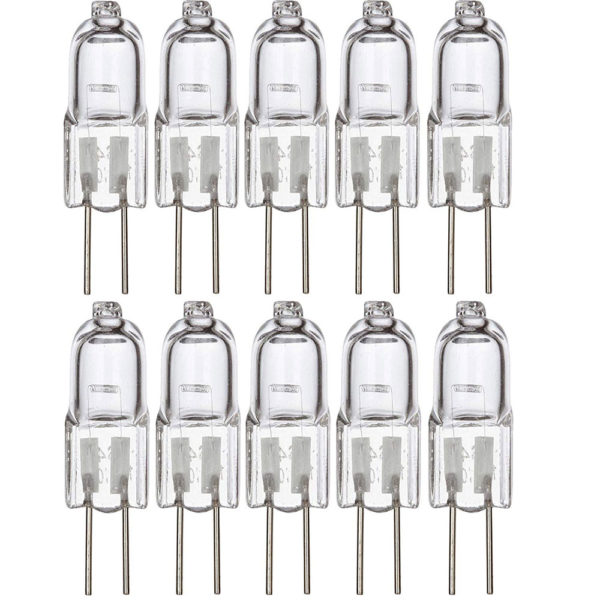Simba Lighting Halogen G4 T3 20 Watt 280lm Bi-Pin Bulb (10 Pack) 12 Volt A/C or D/C for Accent Lights, Under Cabinet Puck Light, Chandeliers, Track Lighting, 20W 12V 2 Pin JC Warm White 2700K Dimmable