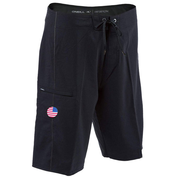 O'Neill GI Jack Patriotic Hyperfreak Boardshorts With American Flag Patch