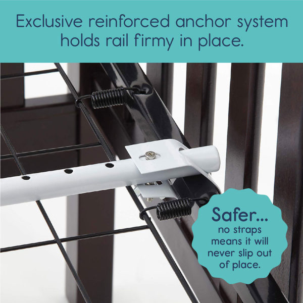 hiccapop Convertible Crib Toddler Bed Rail Guard with Reinforced Anchor Safety - Image 2