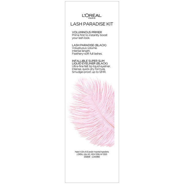 L'Oreal Paris Makeup Lash Paradise Mascara, Voluptuous Volume, Intense Length, Feathery Soft Full Lashes, No Flaking, No Smudging, No Clumping, Mystic Black, 1 Count - Image 2