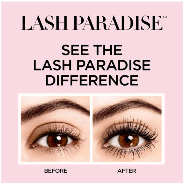 L'Oreal Paris Makeup Lash Paradise Mascara, Voluptuous Volume, Intense Length, Feathery Soft Full Lashes, No Flaking, No Smudging, No Clumping, Mystic Black, 1 Count - Image 4