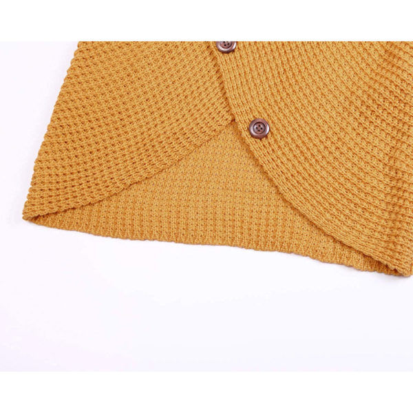 Asvivid Women's Chunky Button Turtle Cowl Neck Asymmetric Hem Wrap Pullover Sweater - Image 4