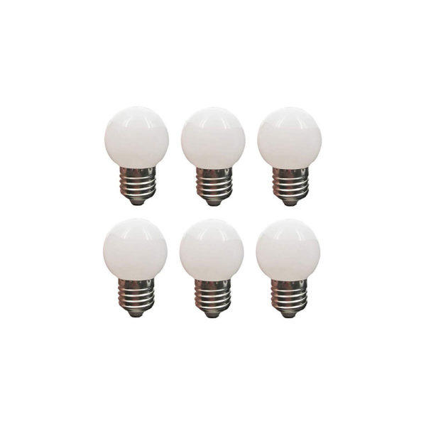 LED G14 Light Bulb 1W Soft White 3000K Not Dimmable LED Energy Saving Light Bulbs 10 Watt Equivalent LED Lights for Home E26 6 Pack(1W-E26-Soft White-3000K)