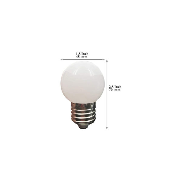 LED G14 Light Bulb 1W Soft White 3000K Not Dimmable LED Energy Saving Light Bulbs 10 Watt Equivalent LED Lights for Home E26 6 Pack(1W-E26-Soft White-3000K) - Image 3