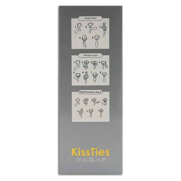 KissTies Solid Satin Tie Pure Color Necktie Mens Ties + Gift Box - Image 4