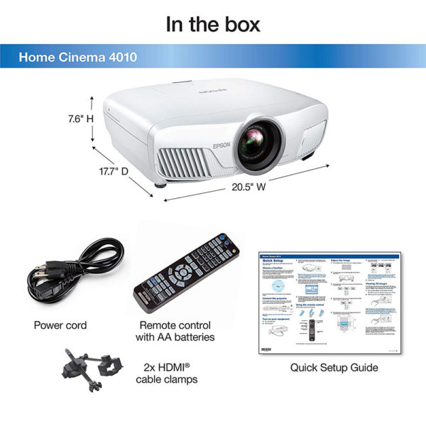 Epson Home Cinema 4010 4K PRO-UHD (1) 3-Chip Projector with HDR - Image 4