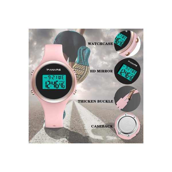 L.HPT Women's Luminous Waterproof Sports Watch, Girls Female Students Electronic Watch Fashion Silicone Belt Watches for Boys Girls Halloween Gifts - Image 4