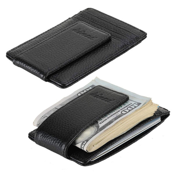 Money Clip, Front Pocket Wallet, Leather RFID Blocking Strong Magnet thin Wallet - Image 2