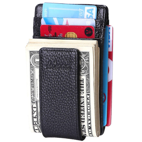 Money Clip, Front Pocket Wallet, Leather RFID Blocking Strong Magnet thin Wallet - Image 4