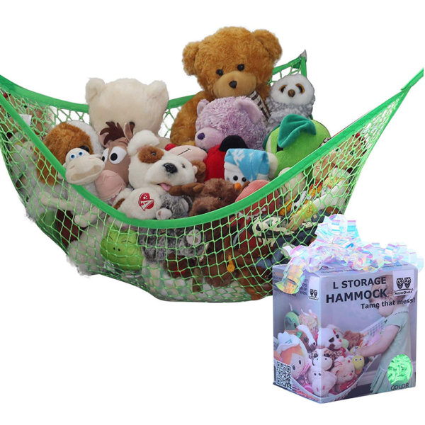 MiniOwls Storage Hammock Stuffed Toy Net (Gray XL)