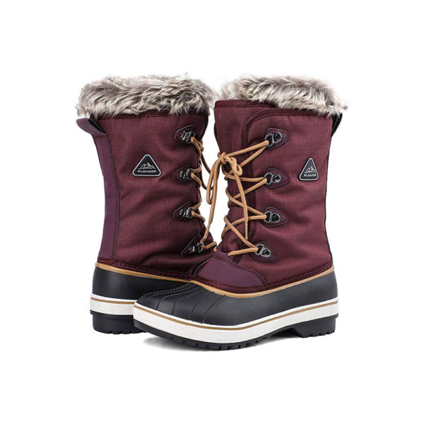 ALEADER Women's Warm Faux Fur Lined Mid Calf Winter Snow Boots