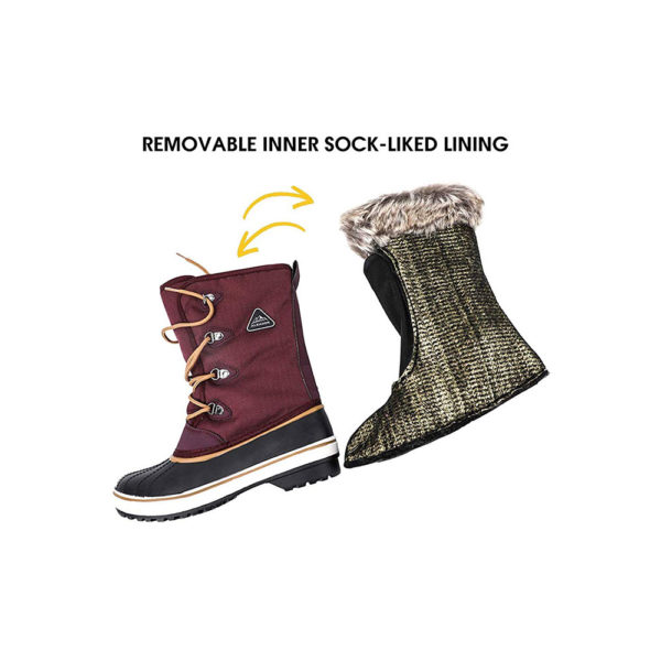 ALEADER Women's Warm Faux Fur Lined Mid Calf Winter Snow Boots - Image 3