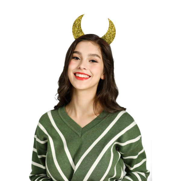 Girls Devil Horns Headband for Halloween (red) - Image 2
