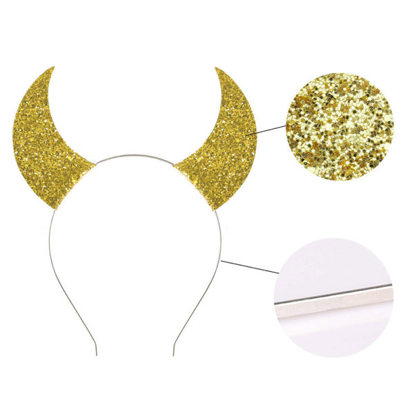 Girls Devil Horns Headband for Halloween (red) - Image 4