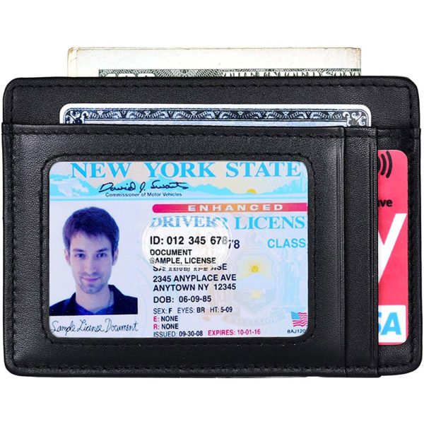 Slim Wallet RFID Front Pocket Wallet Minimalist Secure Thin Credit Card Holder - Image 2