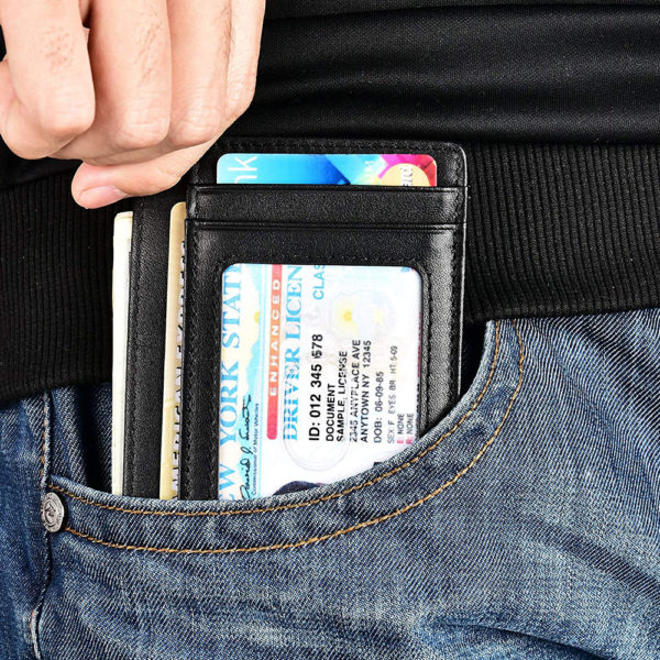 Slim Wallet RFID Front Pocket Wallet Minimalist Secure Thin Credit Card Holder - Image 3