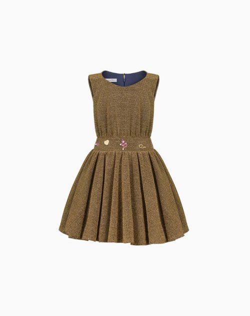 Girls Striped Fit and Flare Dress
