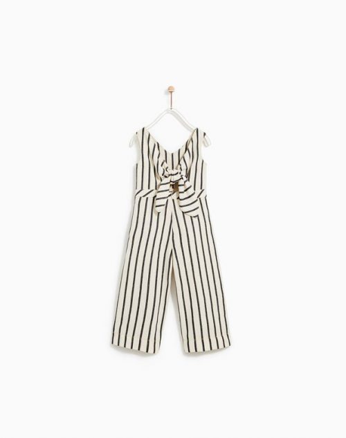 Girls Floral Print Jumpsuit