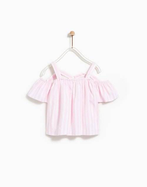 Girls Striped Fit and Flare Dress