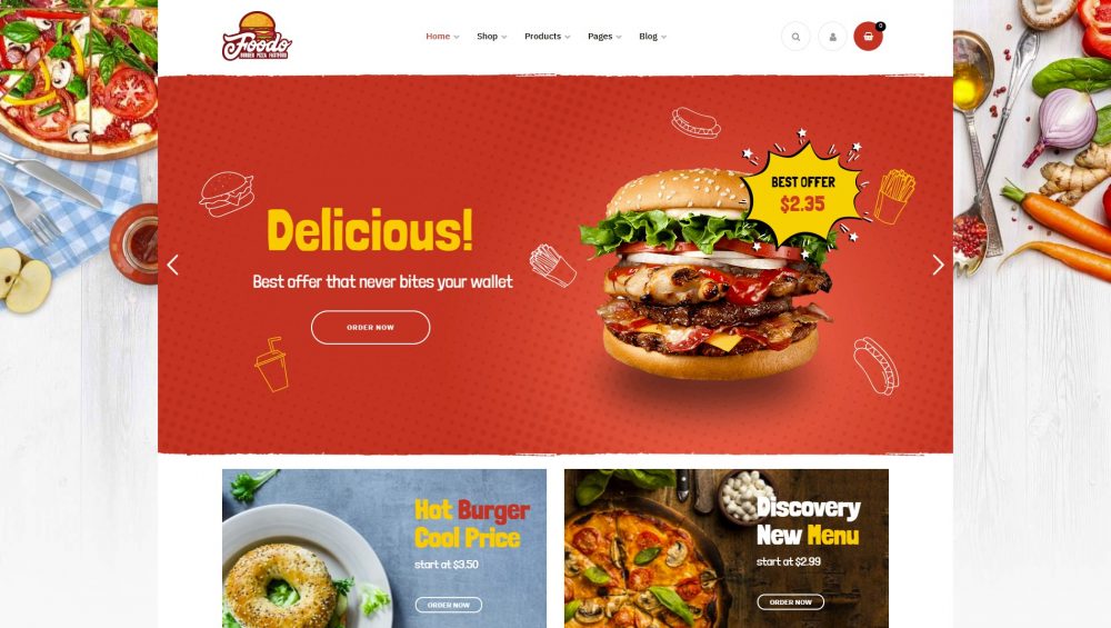 foodo fast food restaurant wordpress theme