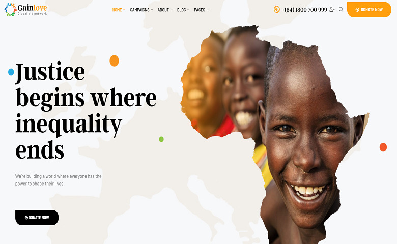 gainlove Best Charity WordPress themes