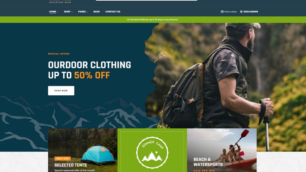 camptree - outdoor equipment woocommerce wordpress theme