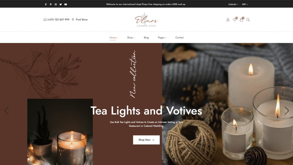 olars handmade wordpress theme for jewelry