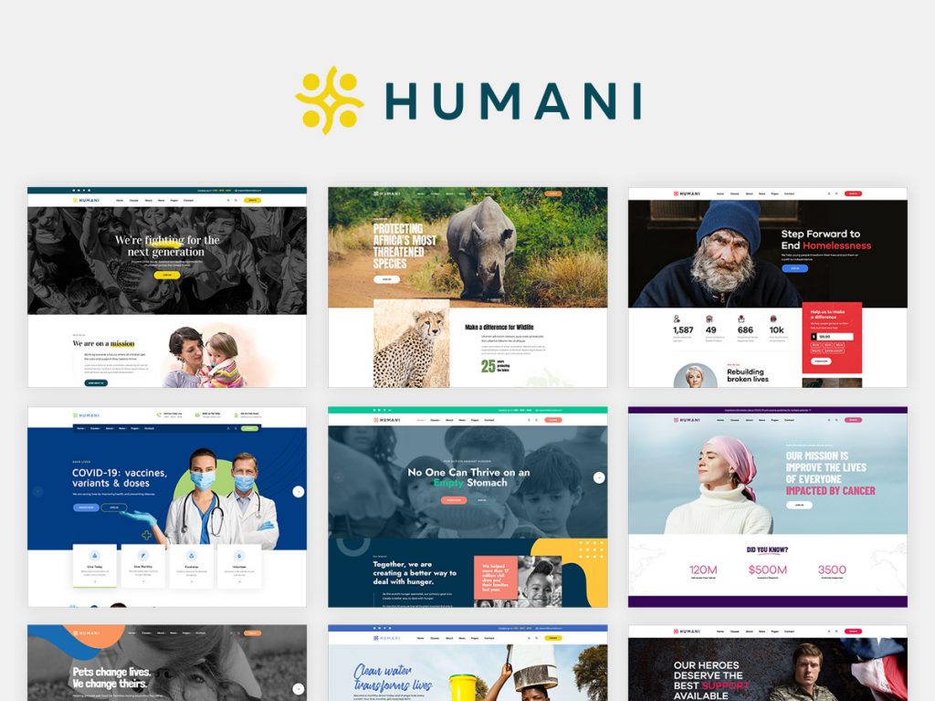 Humani nonprofit wordpress theme