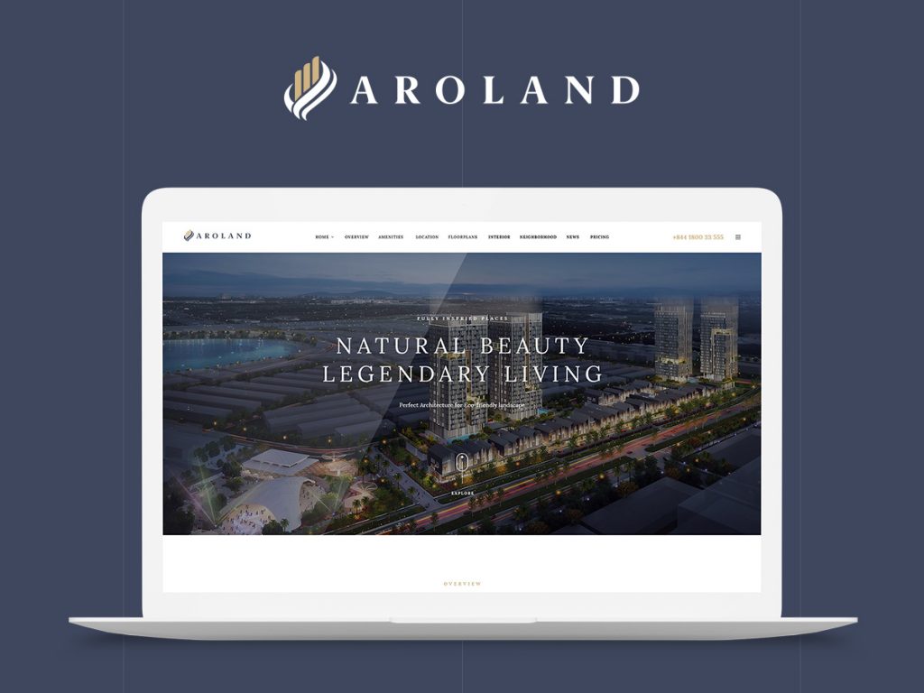 aroland property landing page wordpress theme