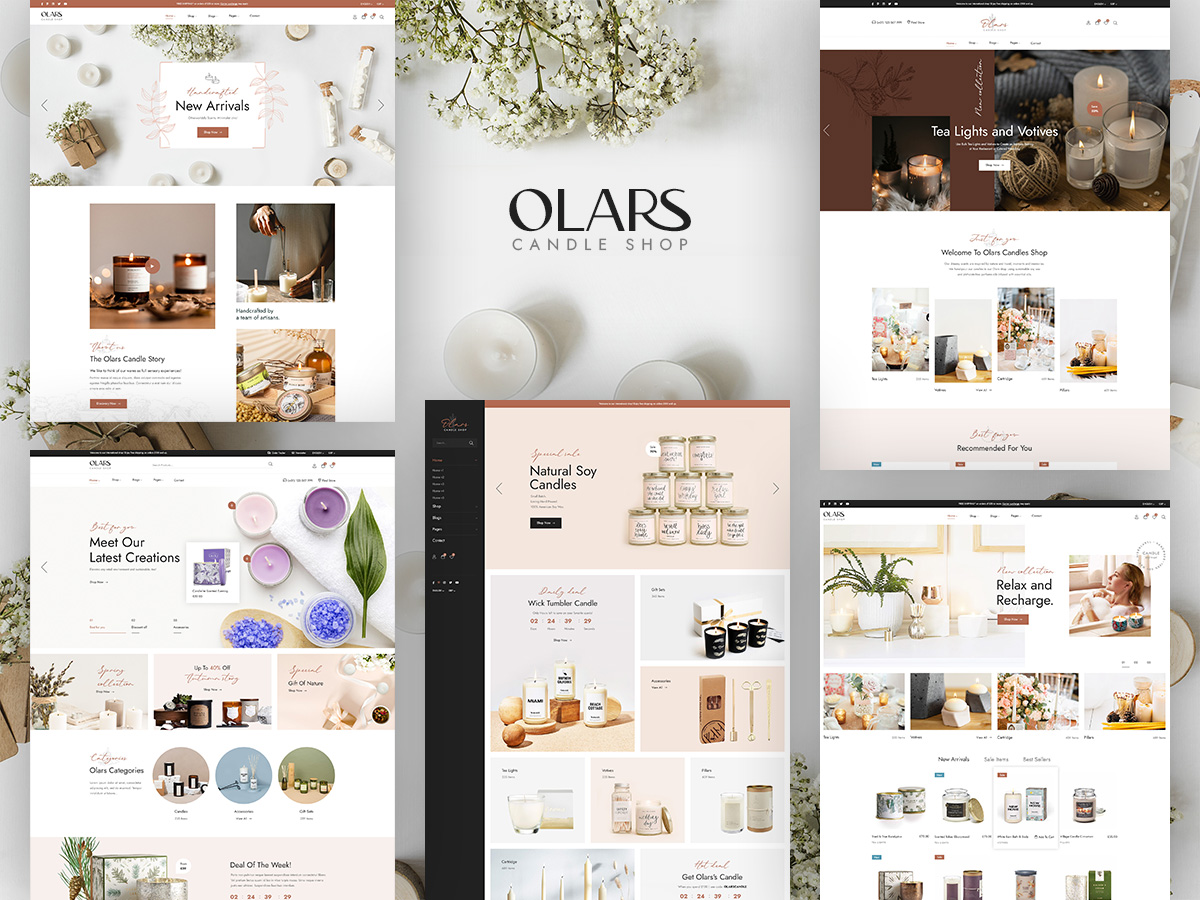 olars candle shop wordpress theme