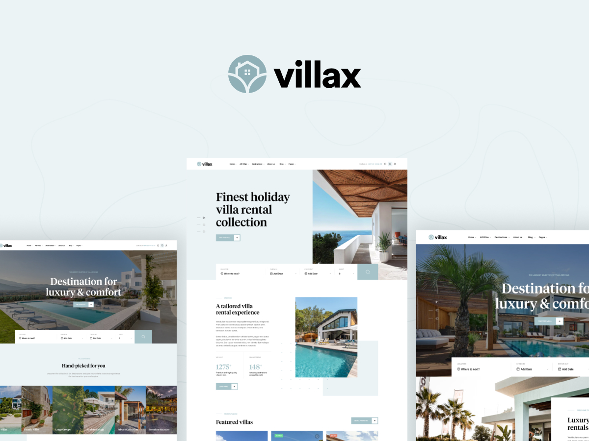 Villax - Villa & vacation Rentals WordPress Theme
